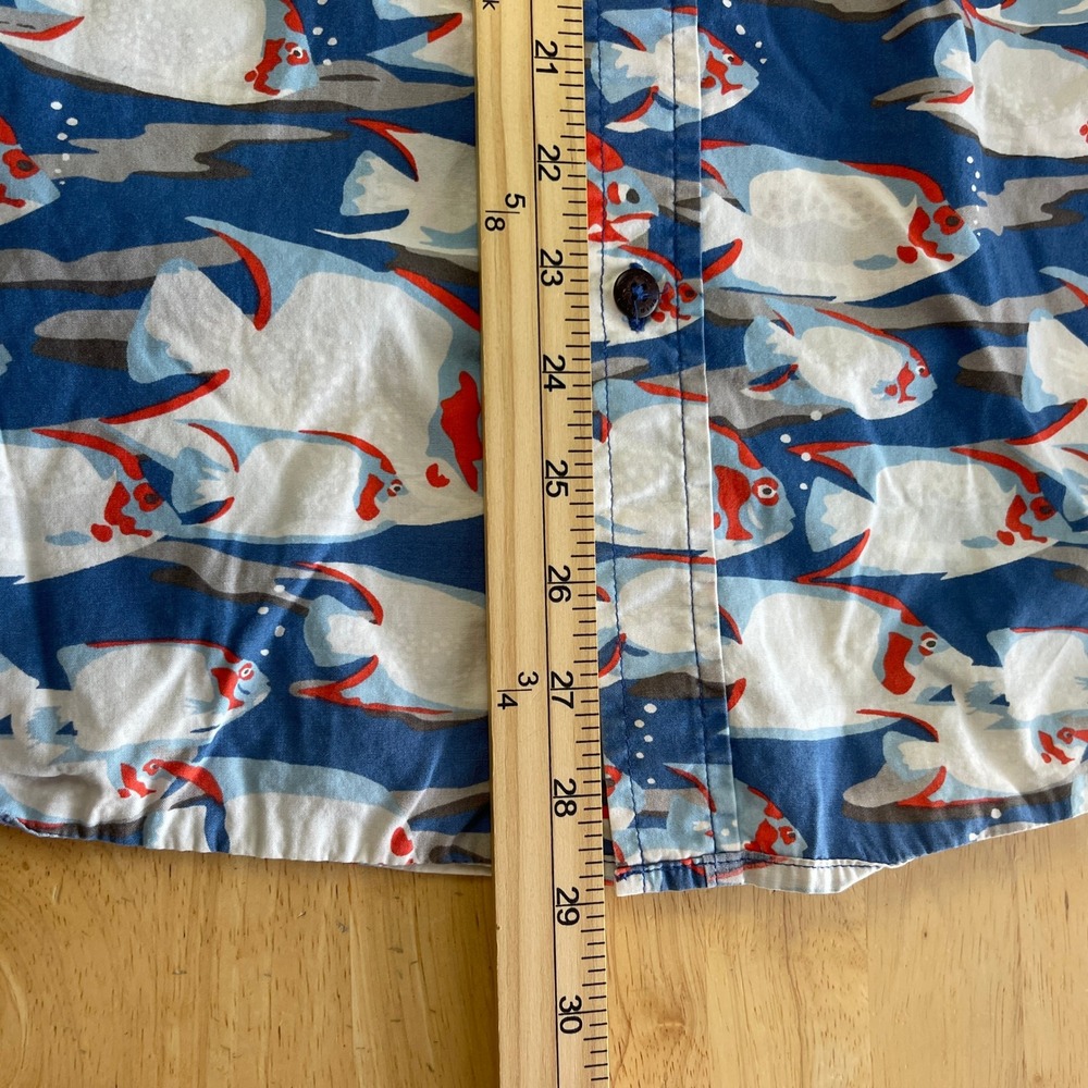 Royal Robbins Mens L Throwback Fish Fishing Short Sleeve Button Down Shirt 71543 - Picture 7 of 8